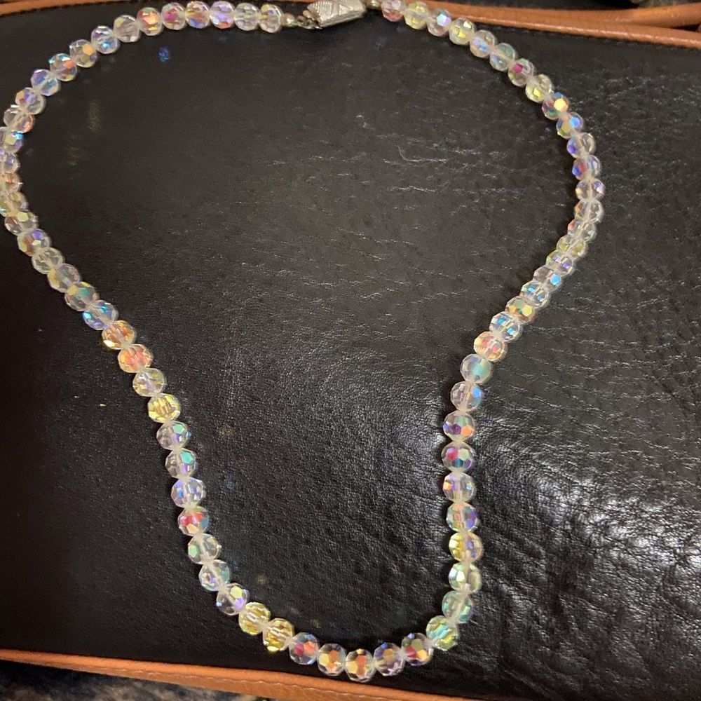 Vintage Aurora Boreales Cristal Necklace